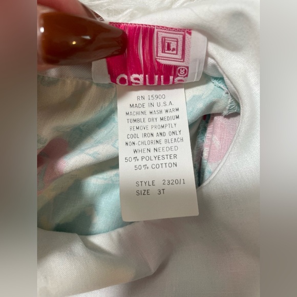 NEW Vintage Roanna 90s 80s Victorian Lace Bib Collar Pink Floral Dress Girls 3T - Picture 6 of 9